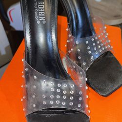Clear And Black Heel