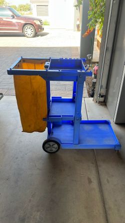 Janitorial Cleaning Cart Blue Assembled 1/Each