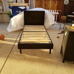 New Twin Leather Bed