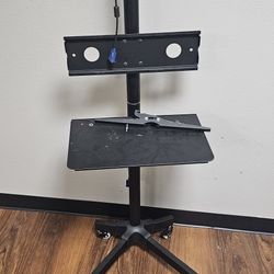 Tv/monitor Stand With Table On Wheels