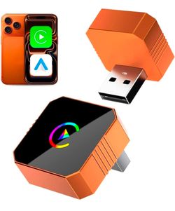 Car Play Wired to Wireless for Apple CarPlay & Android Auto, Plug & Play Auto-Reconnect Zero Lag,