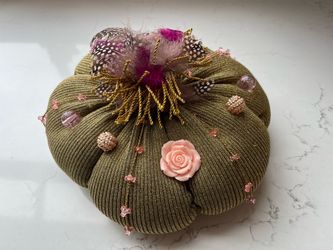 Homemade fabric pumpkin