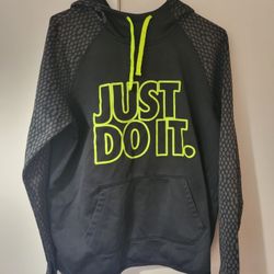 Nike Women's Therma-FIT Just Do It Hoodie, Black 
Anthracit/ Volt
Size large