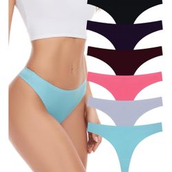 Sunm Boutique Seamless Thongs for Women Seamless Underwear Womens Thong Underwear Stretch Comfort - M/L