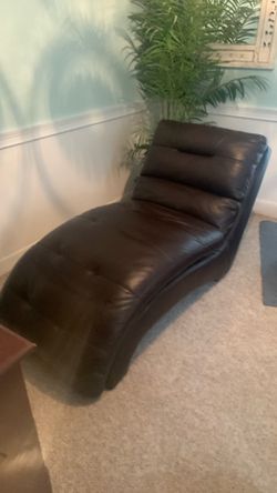 Brown chaise lounger