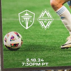 Four (4) Seattle sounders FC Club Level Tickets 🎟️  5/18 7:30pm