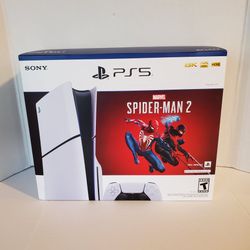 Sony PS5 Slim Blu-Ray Edition Marvel's Spider-Man 2 Bundle 1TB Video Game New&Sealed Avaialable Today