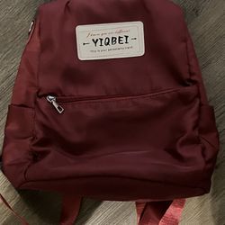 YiQBEI Small Maroon Book bag Purse 