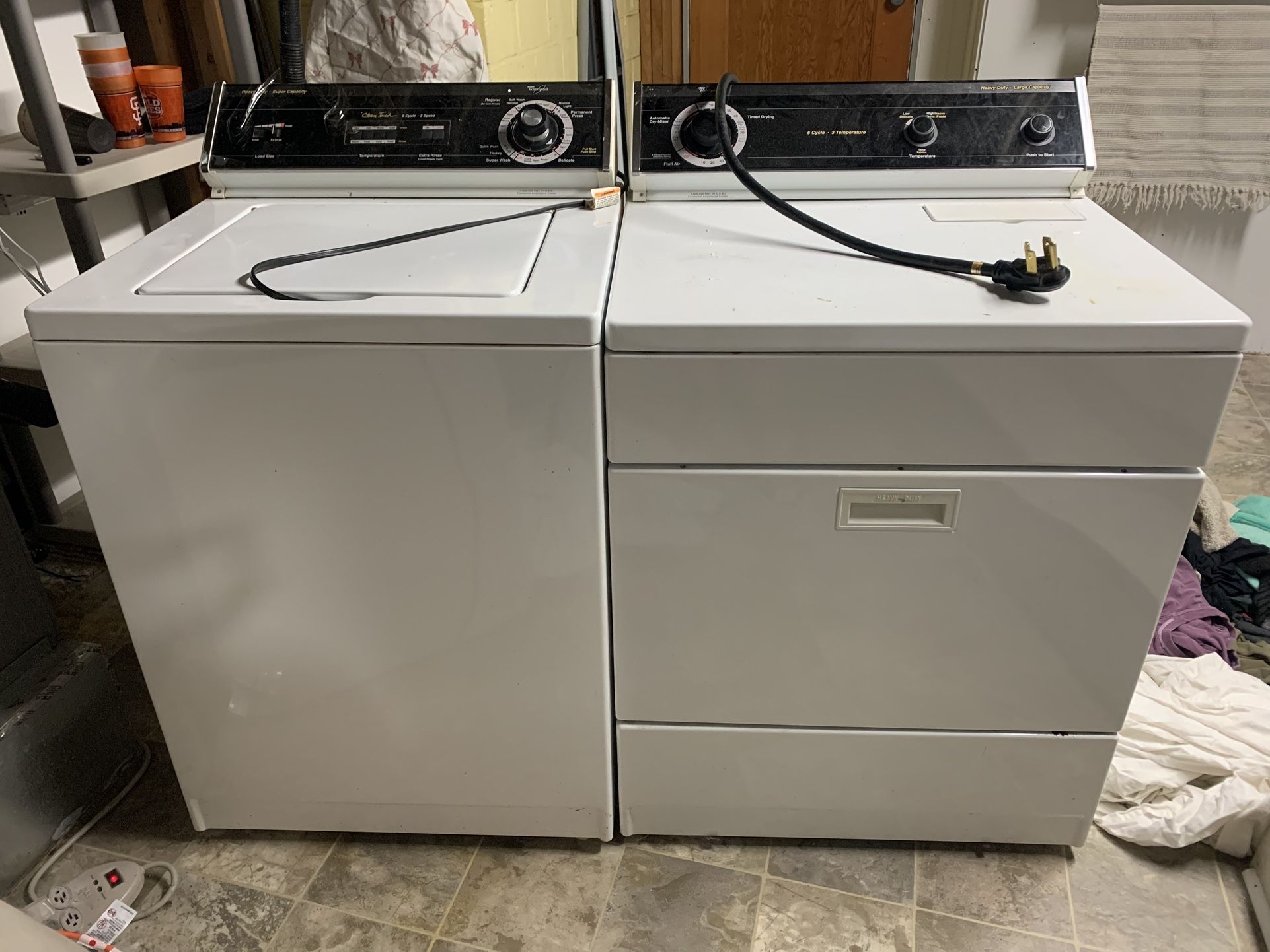 Whirlpool Washer and Dryer Units (used) - $35 For the Pair!