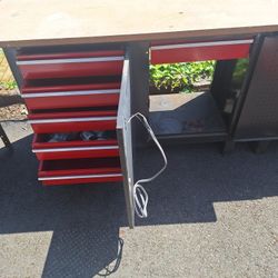 Metal Bench And Cabinet
