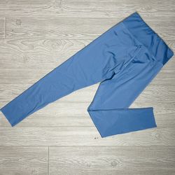 Blue Raw Hem Soft Yoga Jogger Leggings Size Xl
