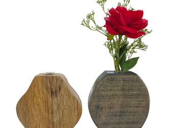 Wooden Flower Vases