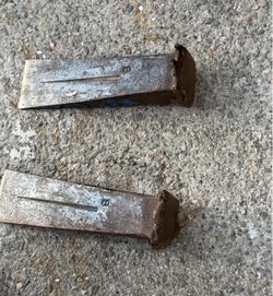 VINTAGE WOOD SPLITTING WEDGES LOT OF 2