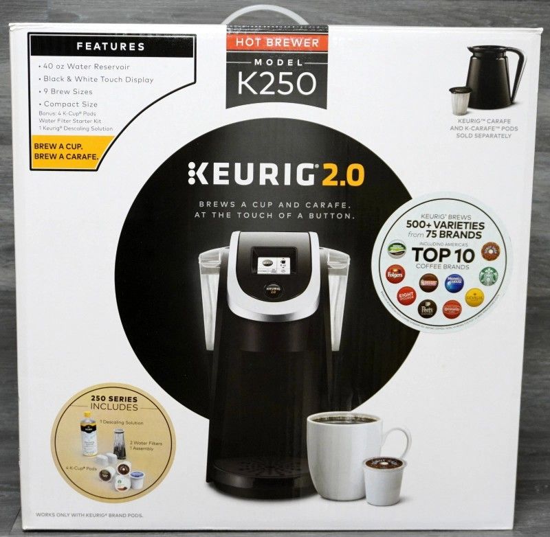 Keurig K250 Single Serve Programmable K-Cup Pod Coffee Maker Black DISCONTINUED NEW