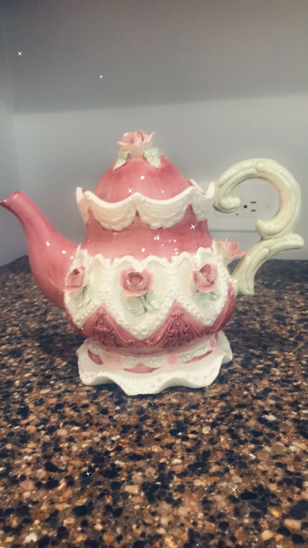 Tea pot collection decor