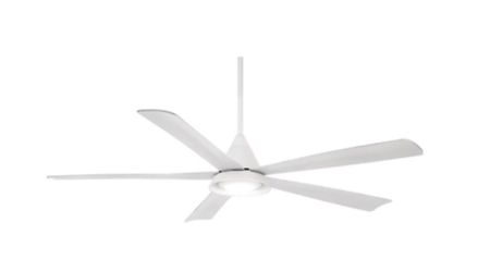Minka Aire Cone 54-in White Indoor/Outdoor Ceiling Fan with Light and Remote (5-Blade)