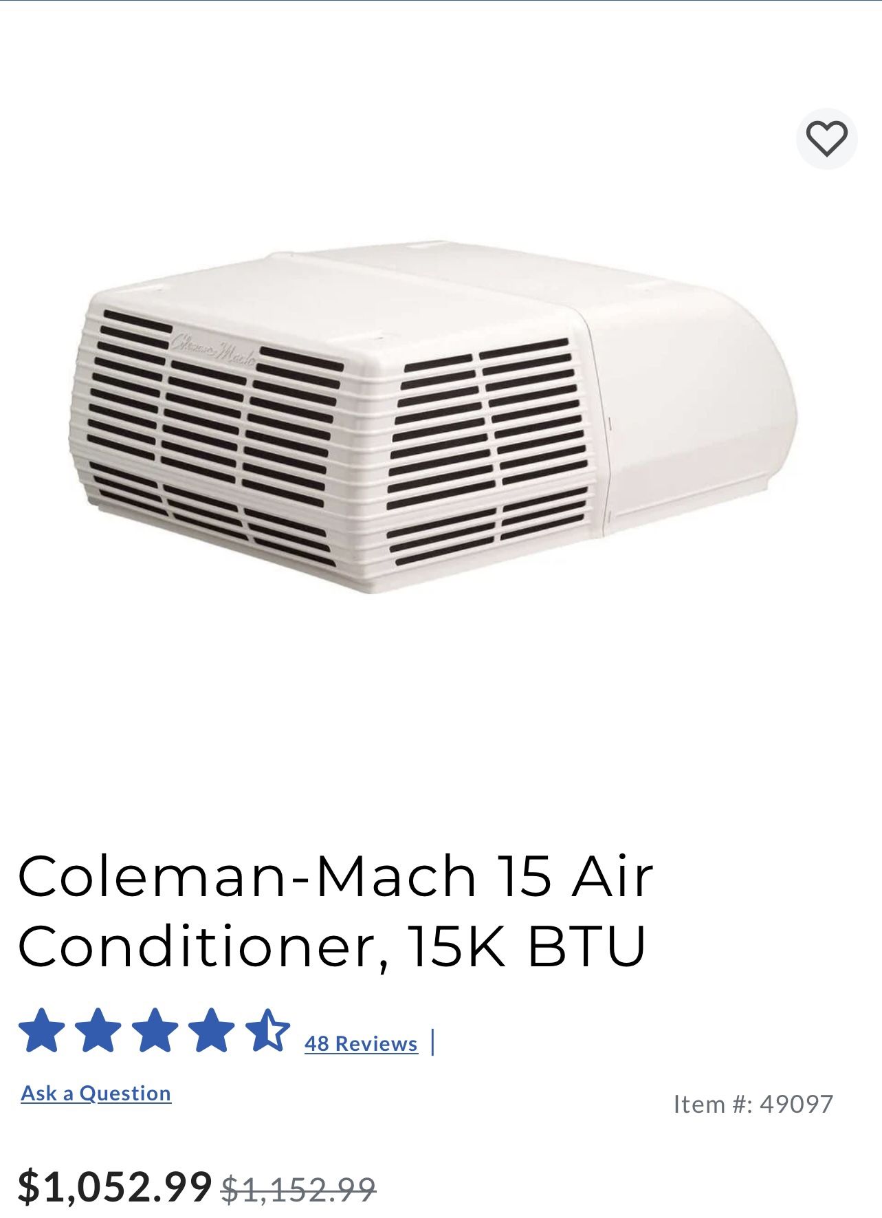Coleman Mach 1500 BTU AC