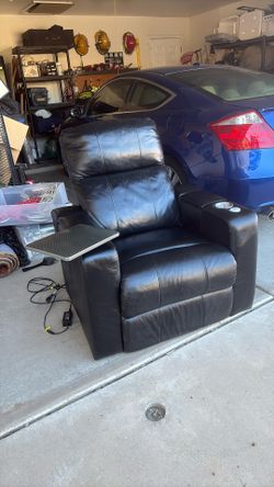 Black Leather Power Recliner