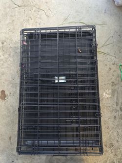 black metal wire dog cage -$20
