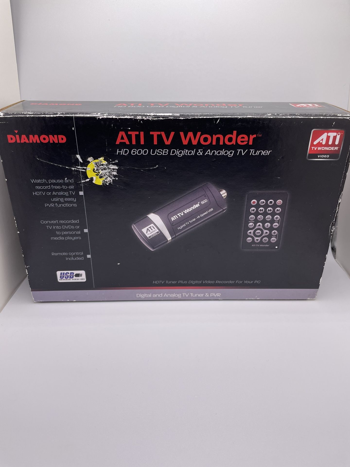 ATI TV Wonder HD 600 USB Digital &Analog TV Tuner/Video Capture Device: Open Box