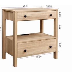 Nightstand/ End table With charging Station 