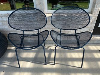 Patio Chairs (metal mesh, blue)