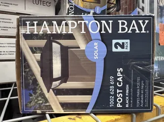 Hampton Bay Black Solar Post Caps 2-Pack LED 2211-NP3