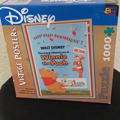 Hip Hip Poohray Vintage Poster Jigsaw Puzzle