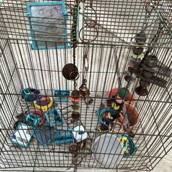 BIRD CAGE /WITH SUPPLIES, TOYS