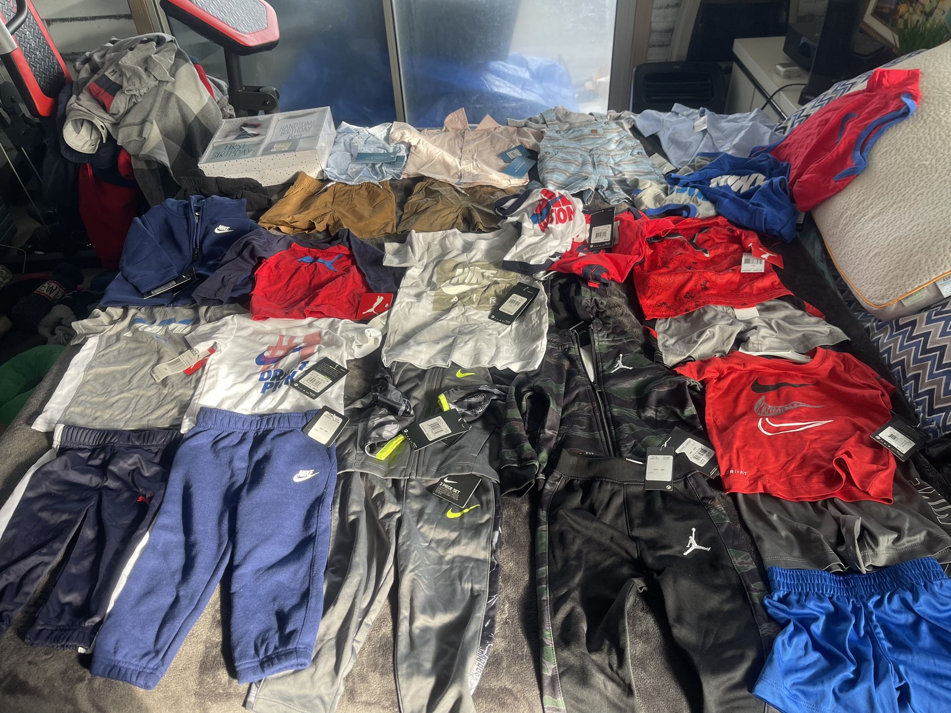 Brand new designer infant clothes, 18 months to 24 months Air Jordan Nike puma Calvin Klein Perry e