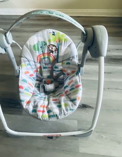 Folded Baby swing barely used