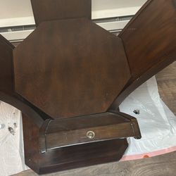 Wood Kitchen Table With Glass Top 5 Chairs