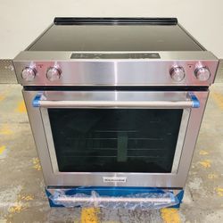 New KitchenAid stainless steel electric stove