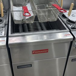 NSF ETL🔥 Flamaster 80lb Commecial Natural Gas Fryer 150,000 BTU NEW