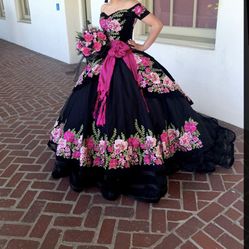 Floral Charro Quince Dress by Ragazza