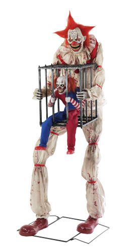 Halloween Animatronic - Cagey the Clown with Caged Clown