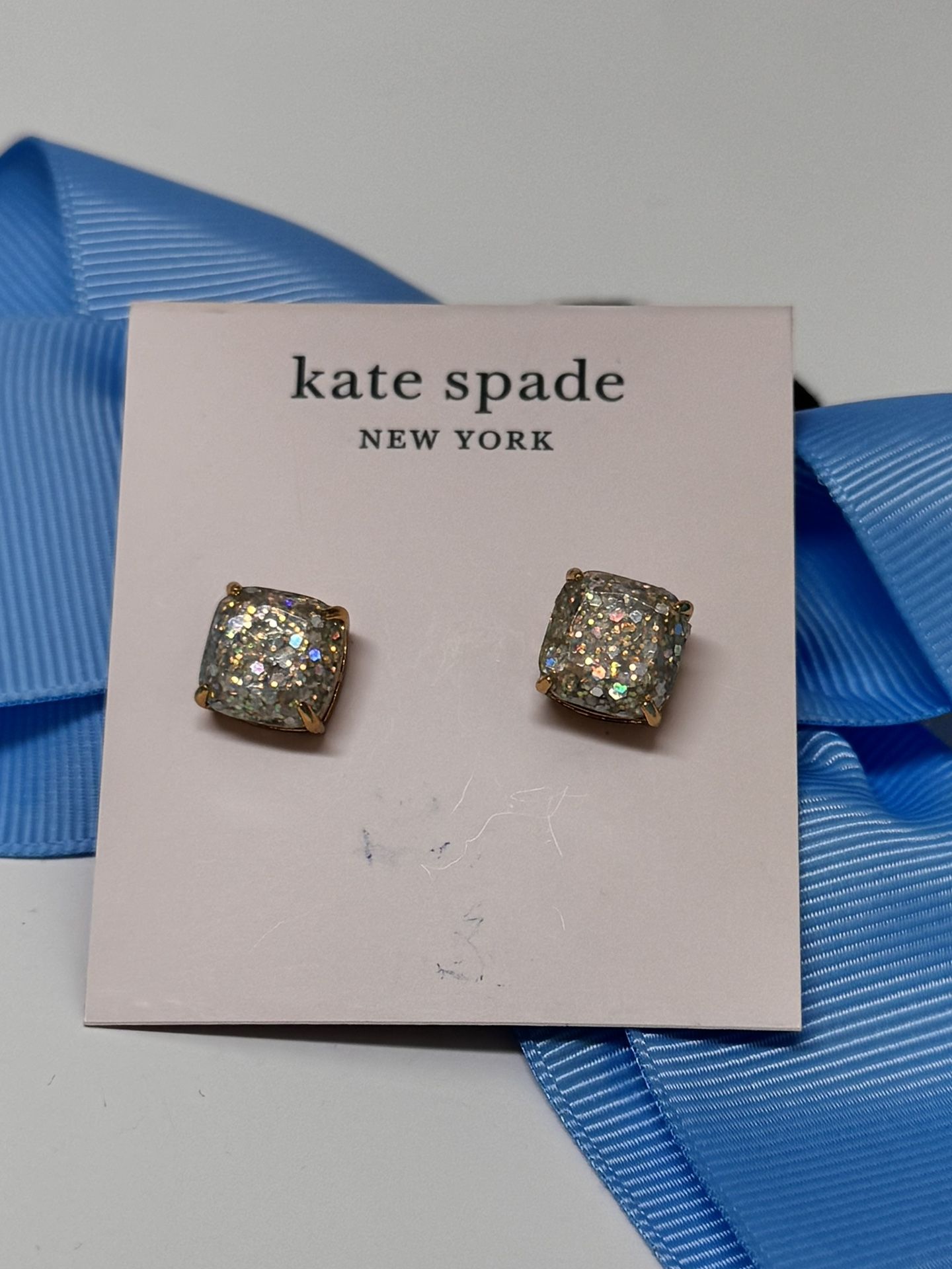 Kate Spade Opal Iridescent Glitter Stud Earrings