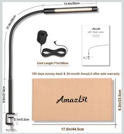 AmazLit LED Clamp Desk Lamp