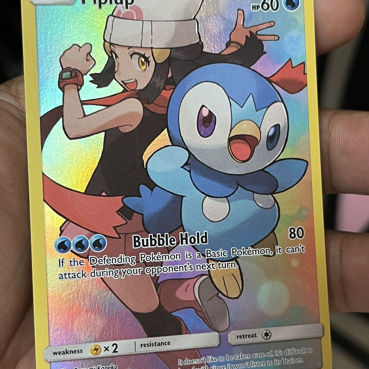 piplup pokemon card full art #239 EXTENDED  Raycardza Water Bubble Hold (80) If the Defending Pokmon is a Basic Pokmon Piplup Cards | Dex -
