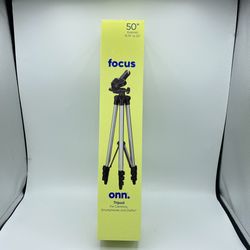 Onn. 50" Tripod Focus Cameras Smartphone GoPro Swivel Head Bubble Level