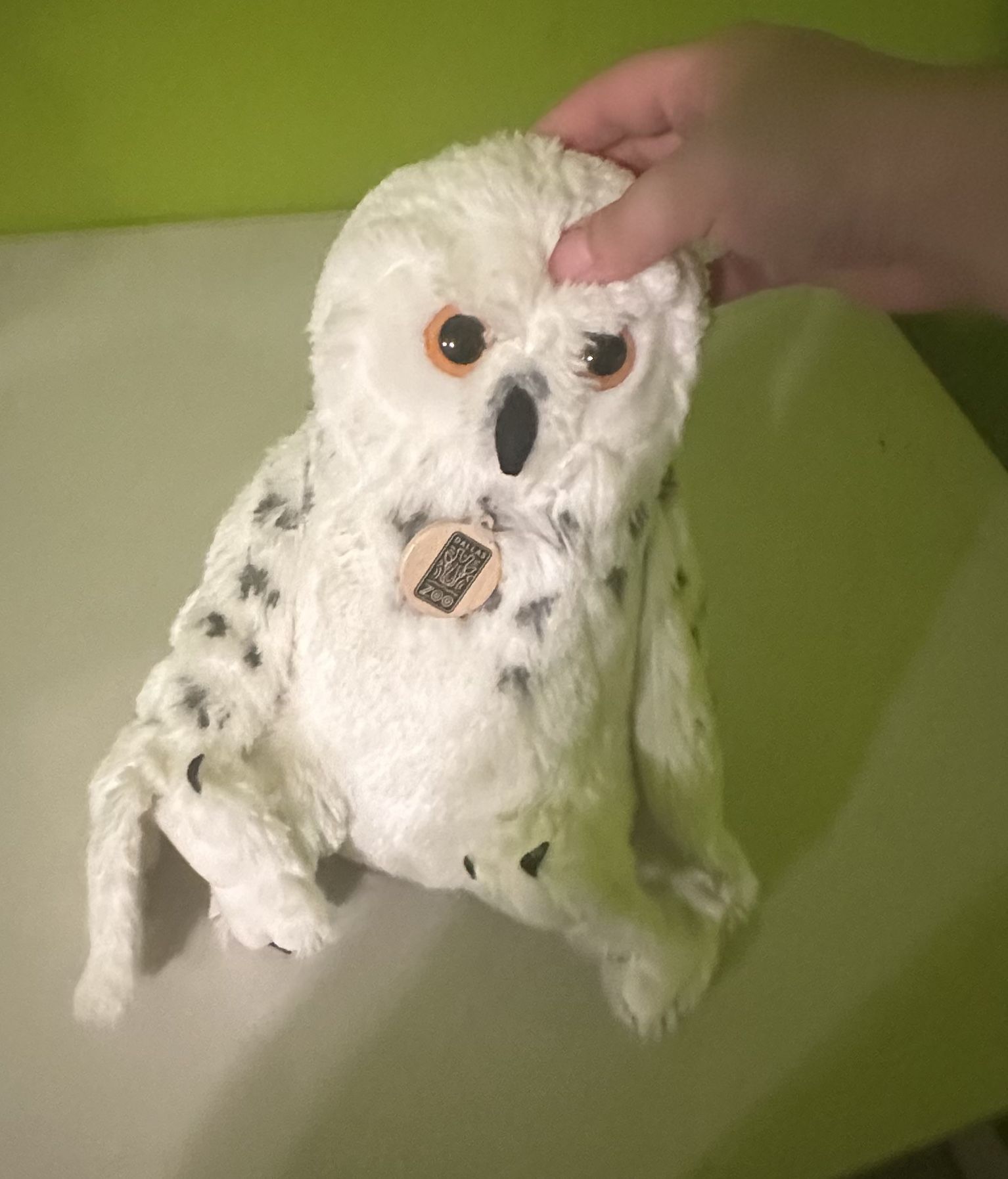 plush snowy owl Stuffed Animal White