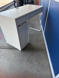 White IKEA desk