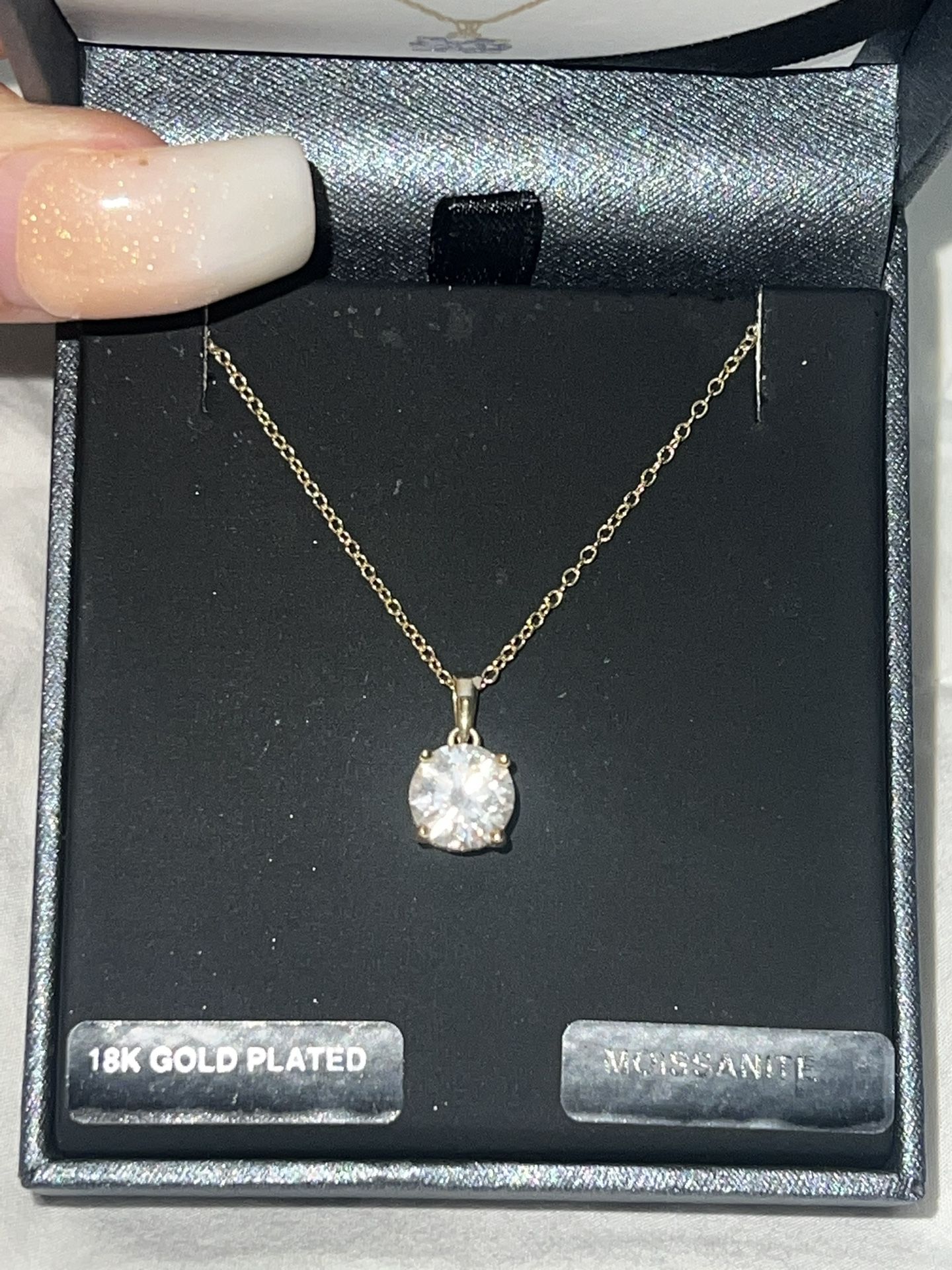 18k Plated Moissanite Necklace