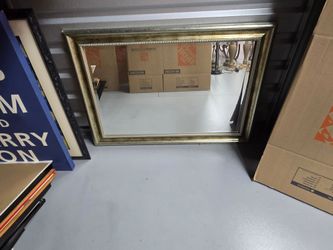 Gold Beaded Frame Wall Mirror