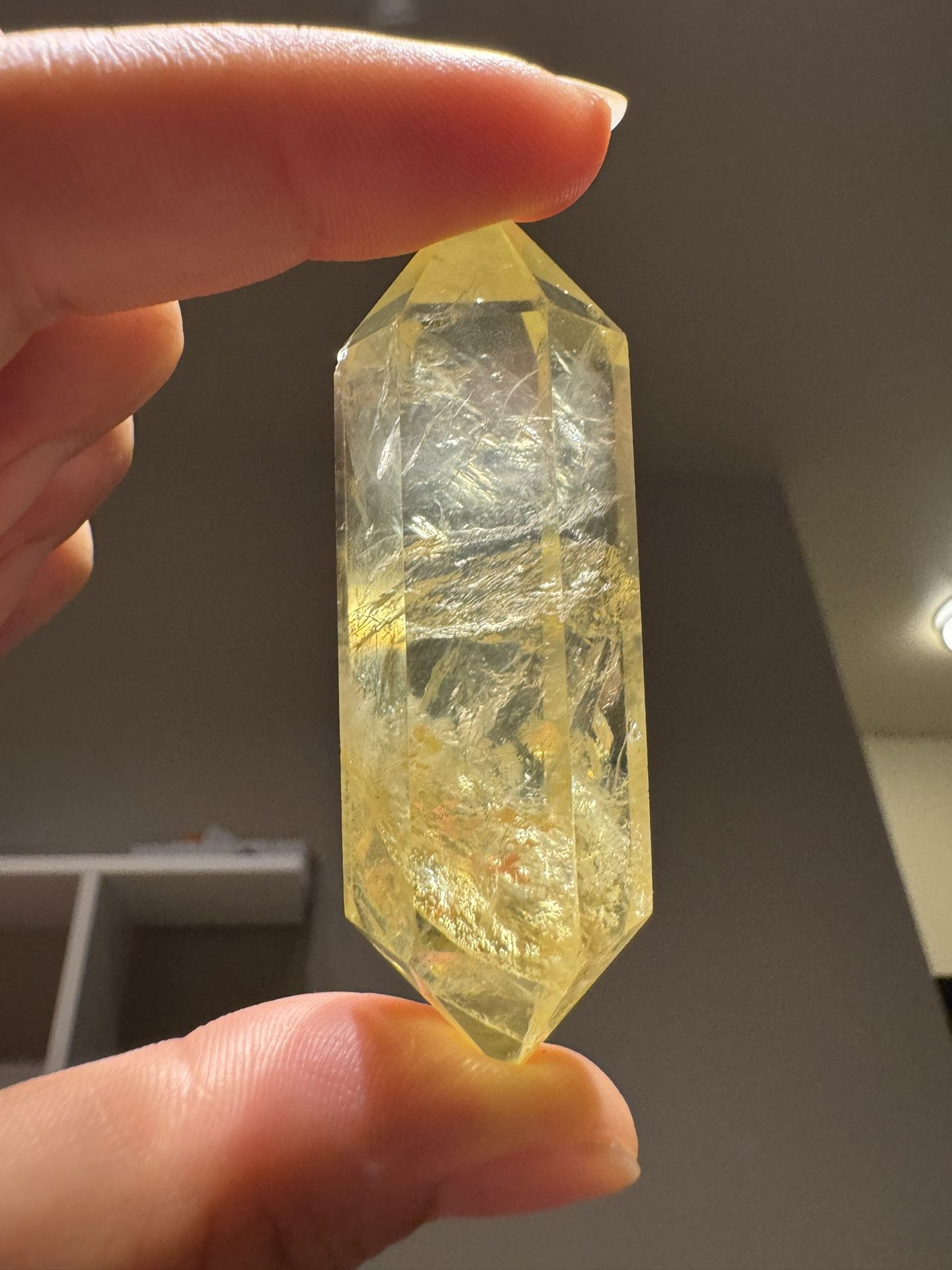 Polished Citrine Point Crystal