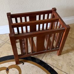 Vintage Wooden Magazine Rack
