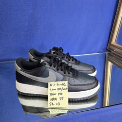 Air Force 1 Black , Gray And White Sz 10