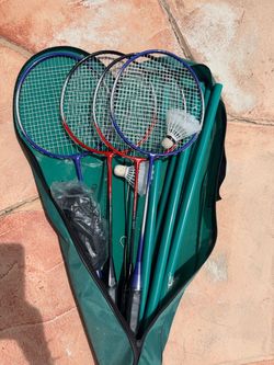 Badminton Set with Rackets, Shuttlecocks, and Carry Bag