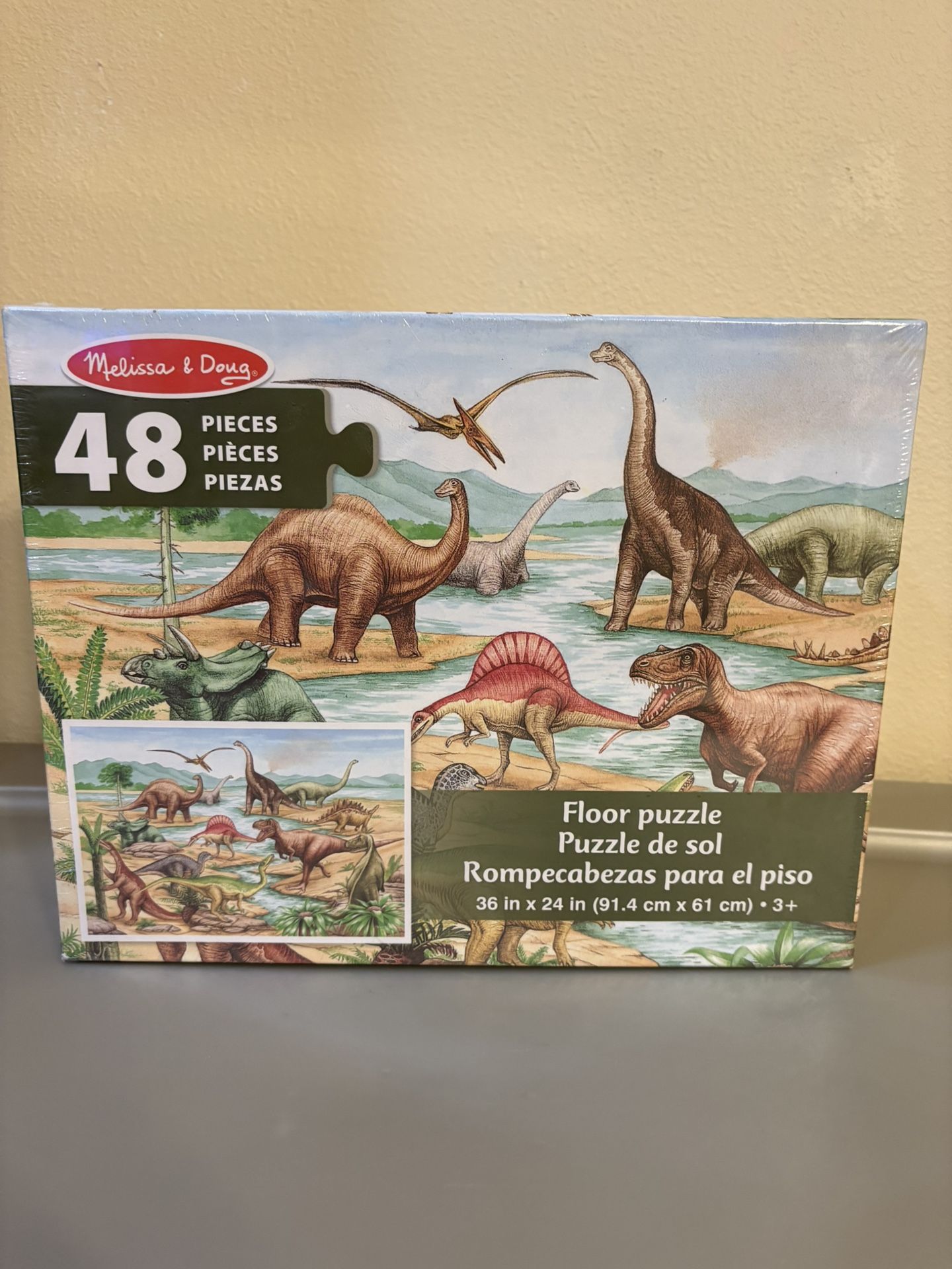 Melissa & Doug 48 Piece Dinosaur Floor Puzzle 36” X 24”