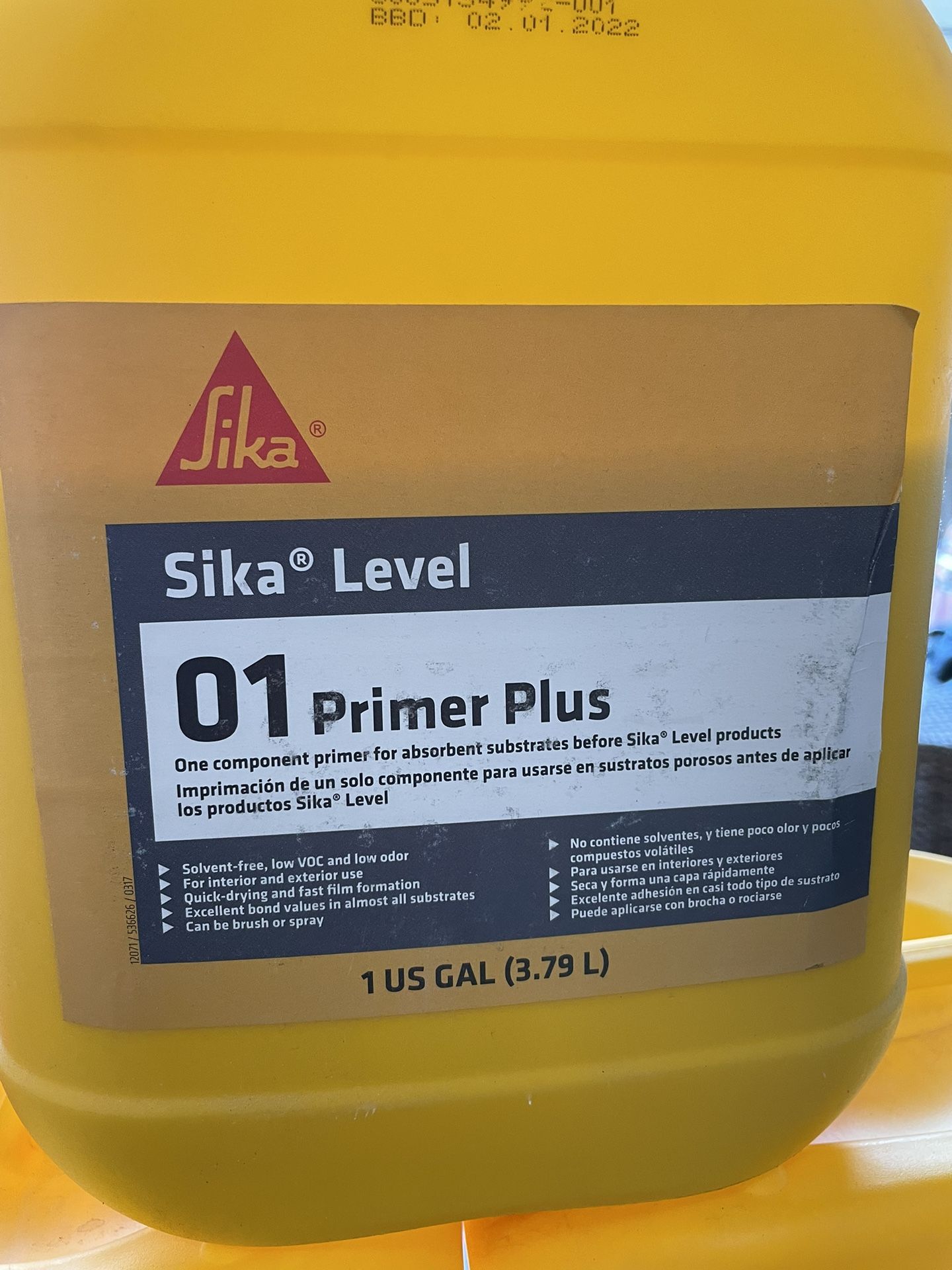 Sika Level-01 Primer Plus Concrete Primer and Sealer for Porous Substrates 1 Gallon